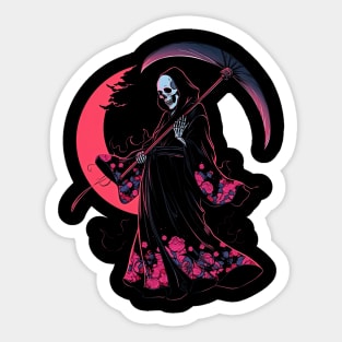 Geisha | Grim Reaper Geisha Skull | Cool Retro Japanese Aesthetic #8 Sticker